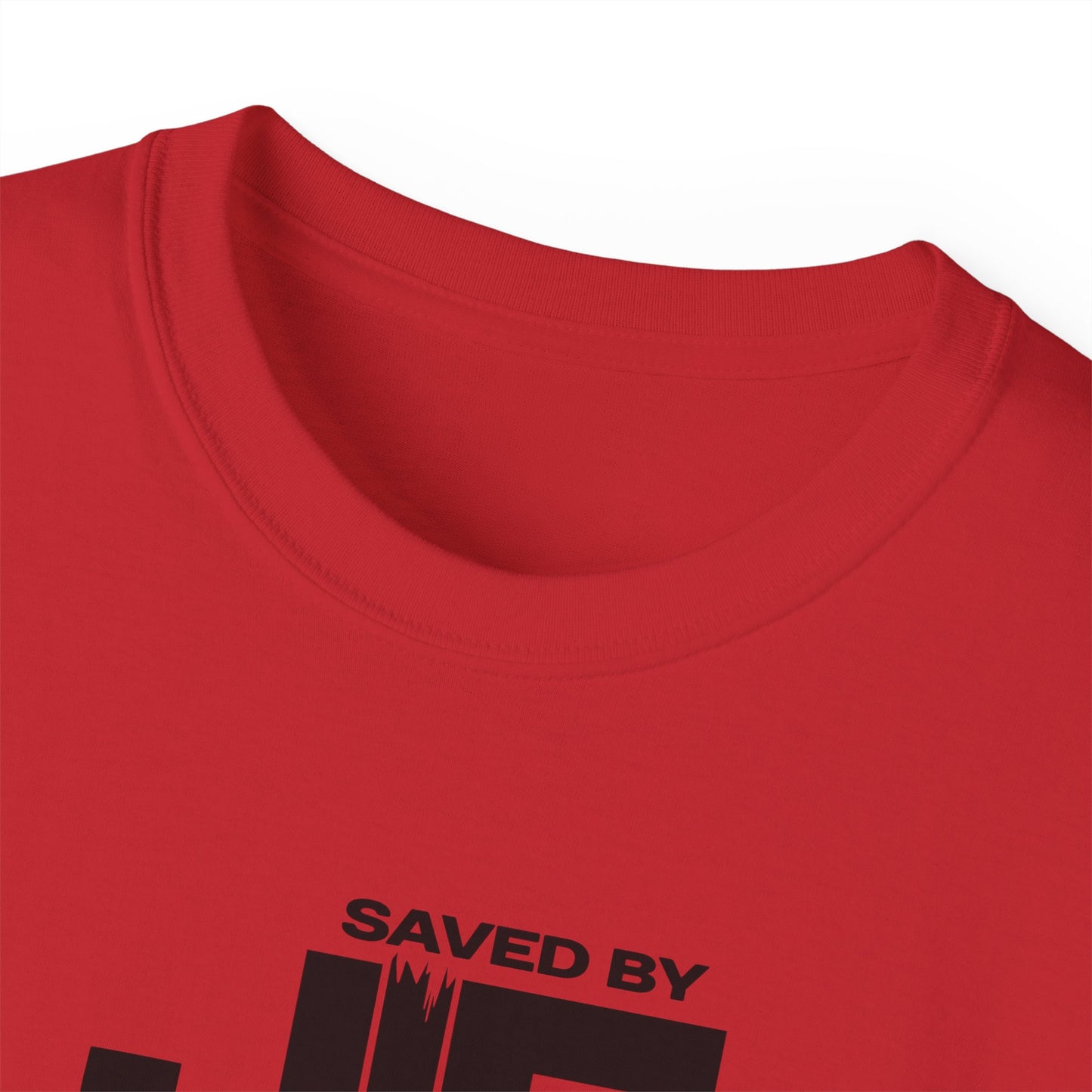 SAVED BY JESUS Unisex Christian Ultra Cotton Tee Printify