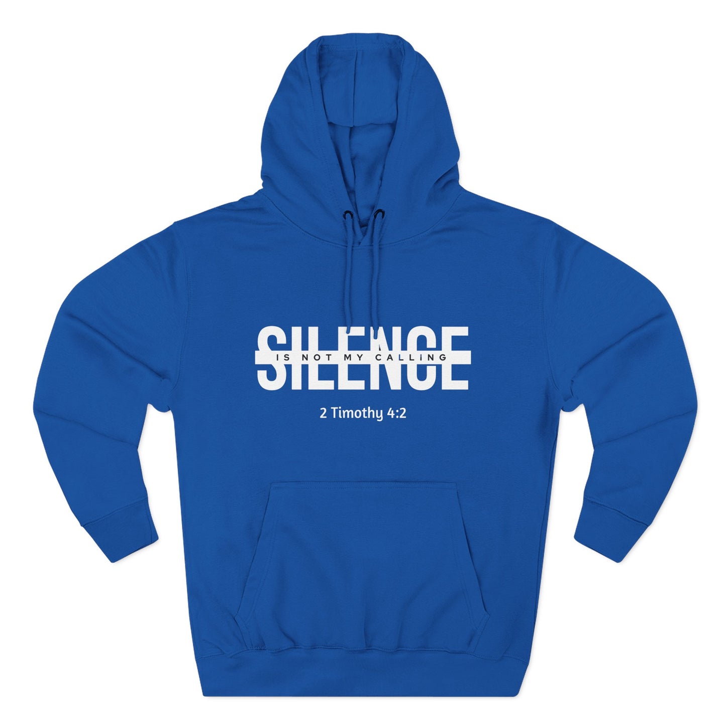 Silence Hoodie - Inspirational Fleece Unisex Pullover, Christian Gift, Motivational Activewear, Cozy Sweatshirt, Scripture Reminder
