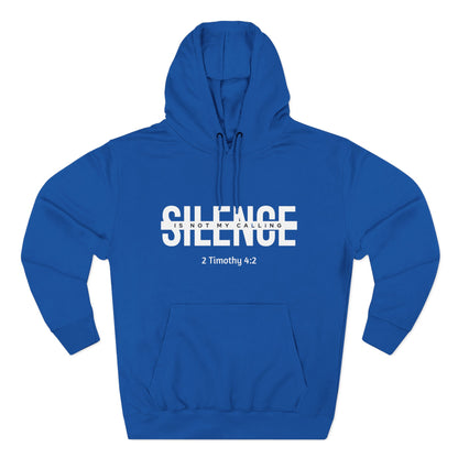 Silence Hoodie - Inspirational Fleece Unisex Pullover, Christian Gift, Motivational Activewear, Cozy Sweatshirt, Scripture Reminder