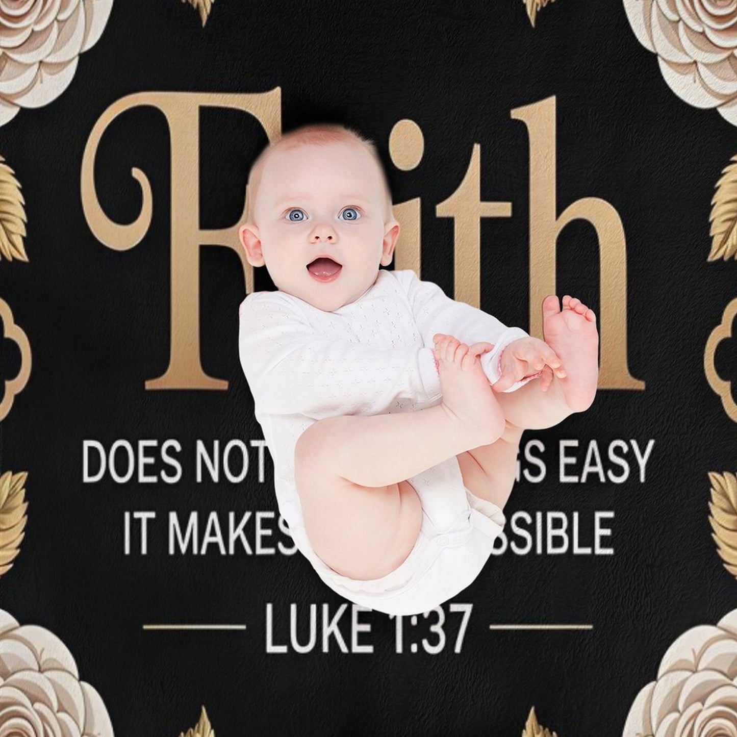 Faith Christian Flannel Throw Blanket