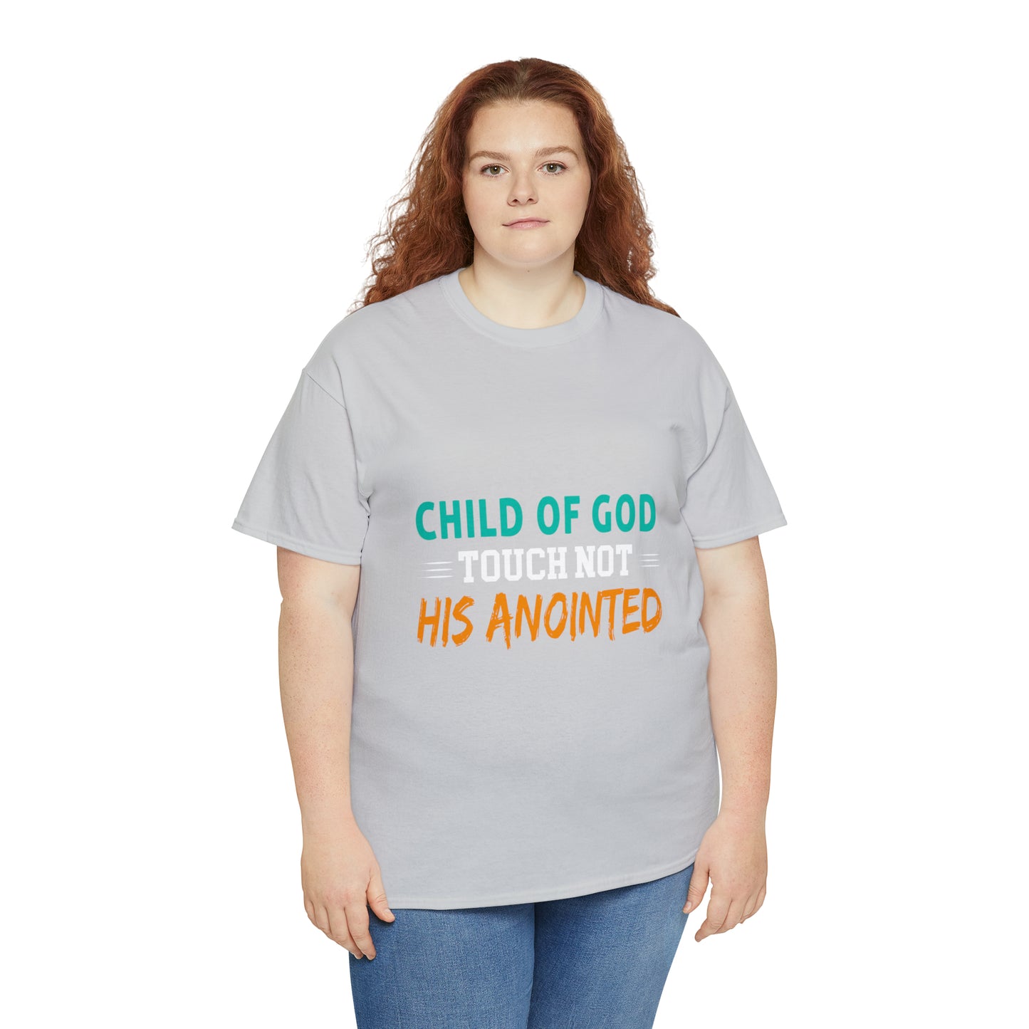 Child Of God Touch Not His Anointed Unisex Heavy Cotton Tee Printify