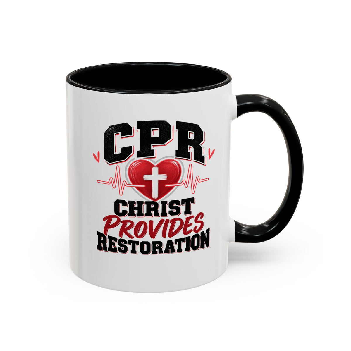 CPR Coffee Mug — "Christ Provides Restoration" Inspirational Christian Accent Mug (11oz)
