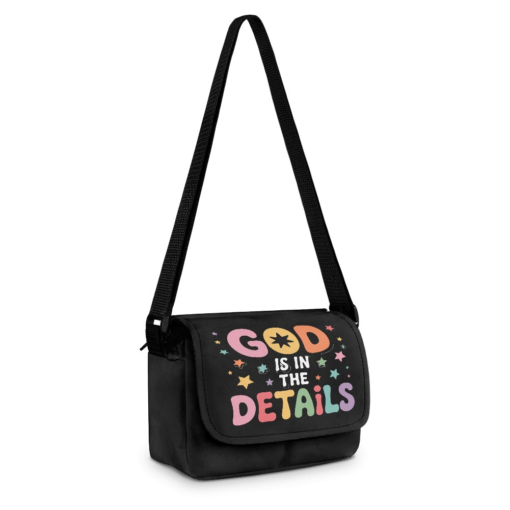 God Is In The Details Christian Kids Flap Crossbody Bag