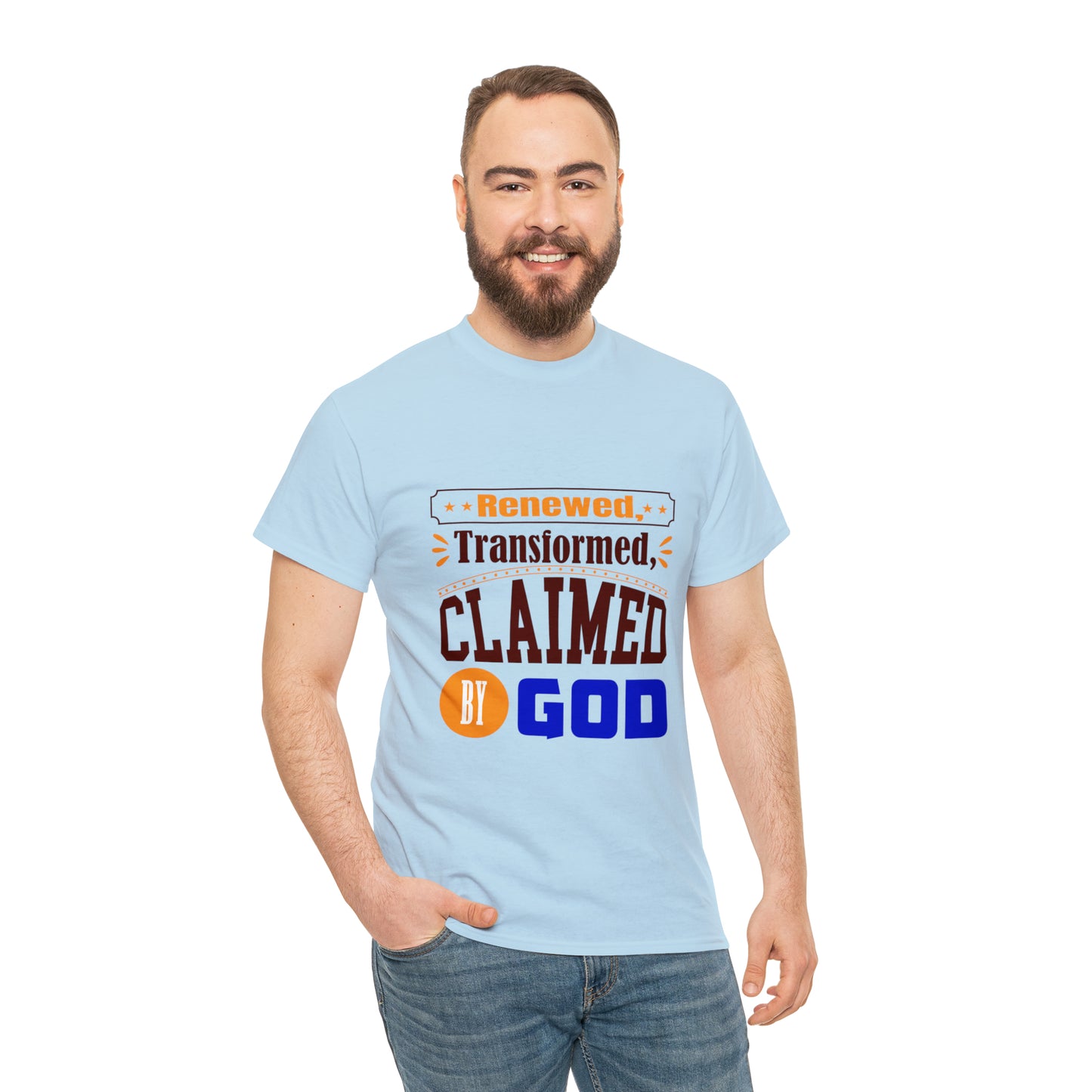 Renewed Transformed Claimed By God Unisex Heavy Cotton Tee