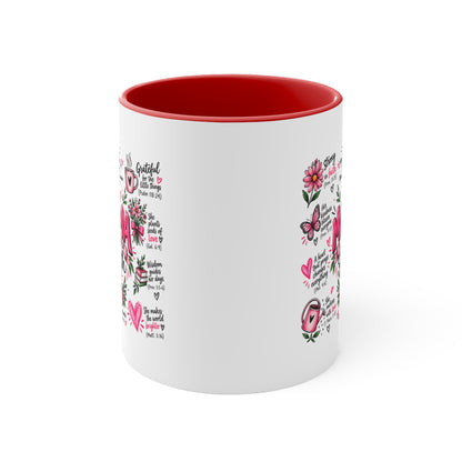 Mama: A Woman of Faith 11oz Accent Mug — Inspirational Christian Gift