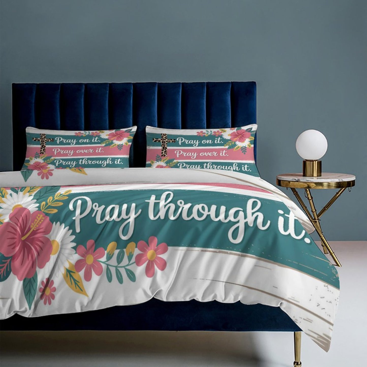 Pray On It Christian 3-Piece Bedding Set