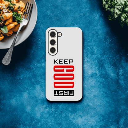 Keep Him First Christian Tough Phone Case For Samsung Galaxy - ClaimedbyGodDesigns
