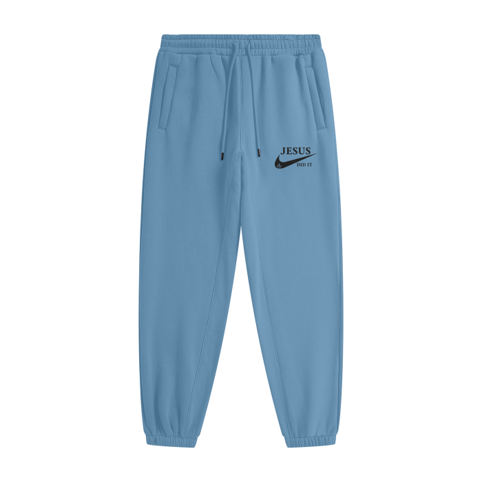 Jesus Did It (Like Nike) Unisex (Men Women) Christian Fleece Sweatpants (Joggers)