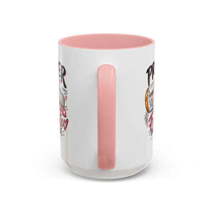 Prayer Is My Favorite Medicine Accent Coffee Mug – Inspirational Religious Gift