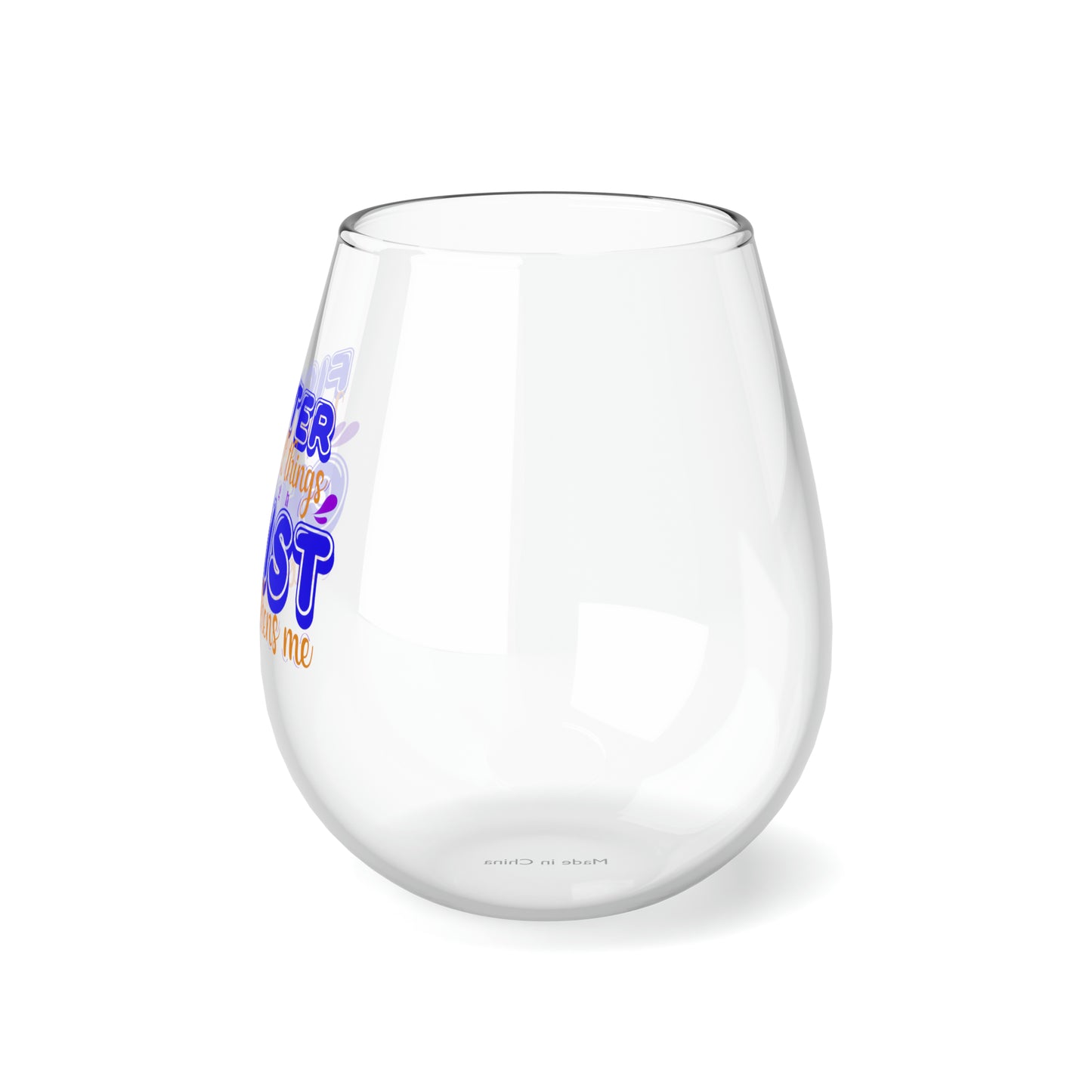 Fighter I Could Do All Things Through Christ Who Strengthens Me Stemless Wine Glass, 11.75oz