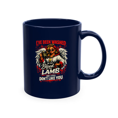 Ceramic Mug — 'I've Been Washed in the Blood of the Lamb' Christian Faith Coffee Cup