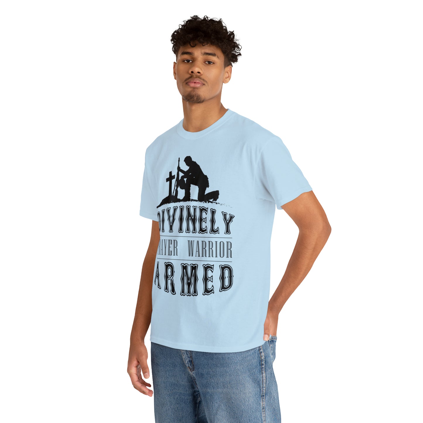 Divinely Armed Prayer Warrior Unisex Heavy Cotton Tee