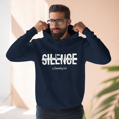 Silence Hoodie - Inspirational Fleece Unisex Pullover, Christian Gift, Motivational Activewear, Cozy Sweatshirt, Scripture Reminder