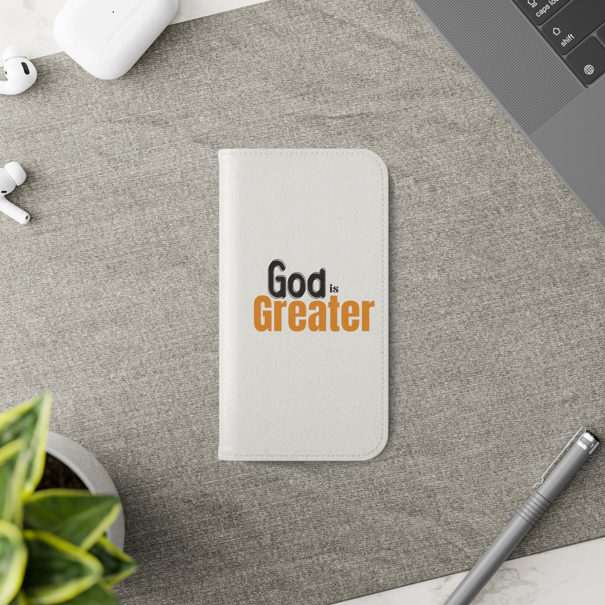 God Is Greater Christian Phone Flip Cases Printify