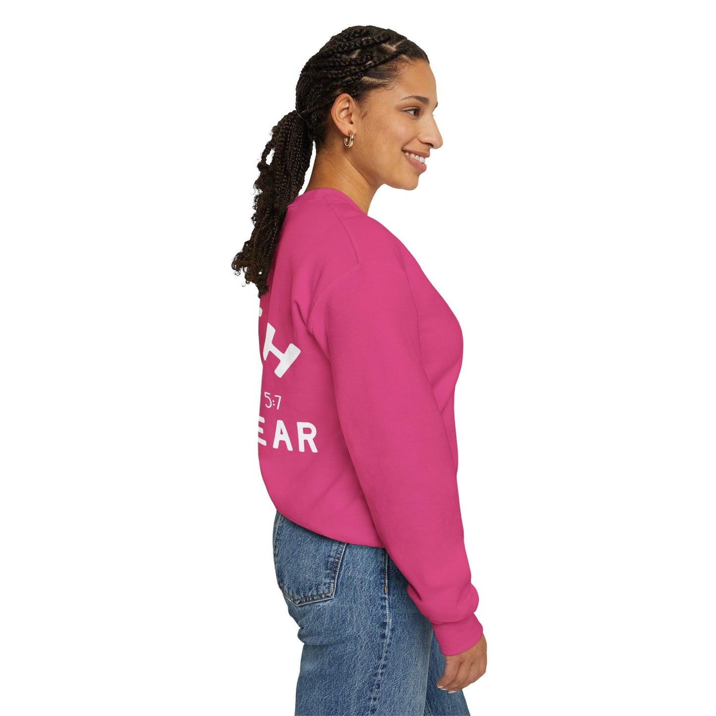 Faith Over Fear 3 Crosses  Unisex Heavy Blend™ Crewneck Christian Sweatshirt