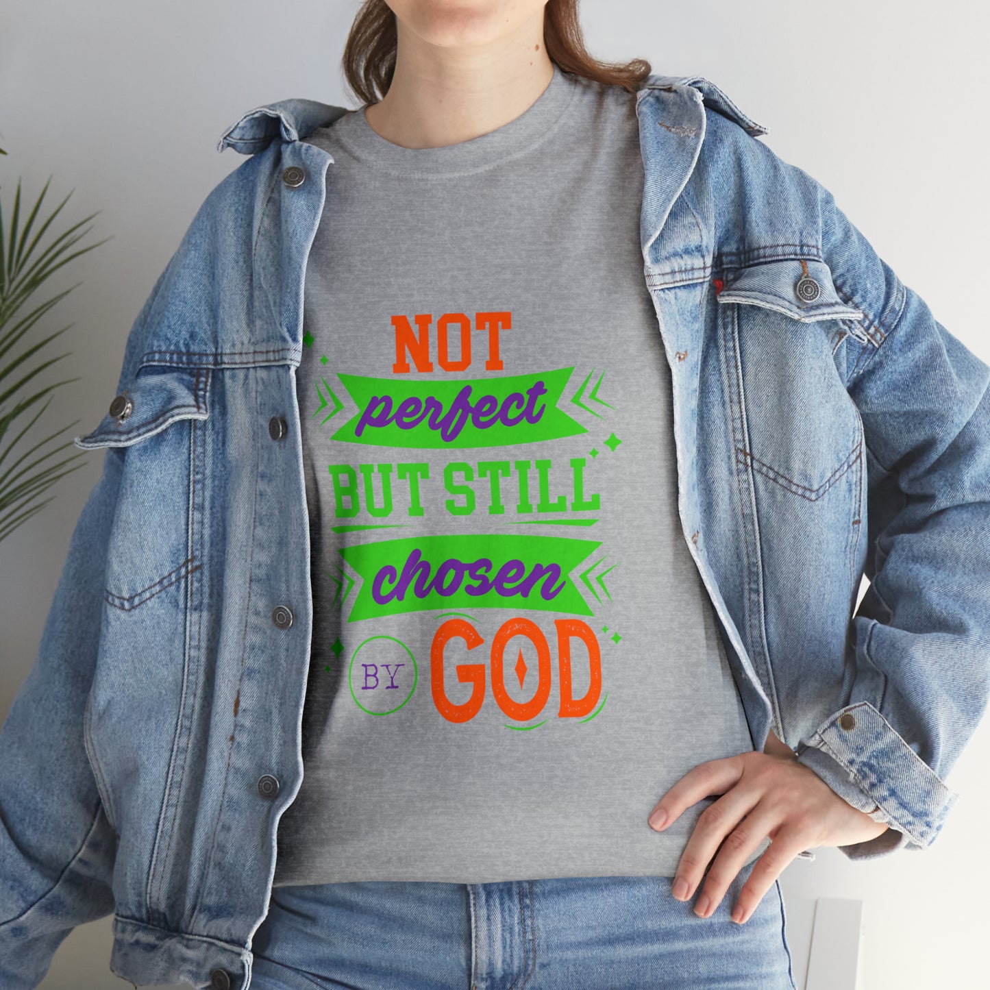 Not Perfect But Still Chosen By God Unisex Heavy Cotton Tee