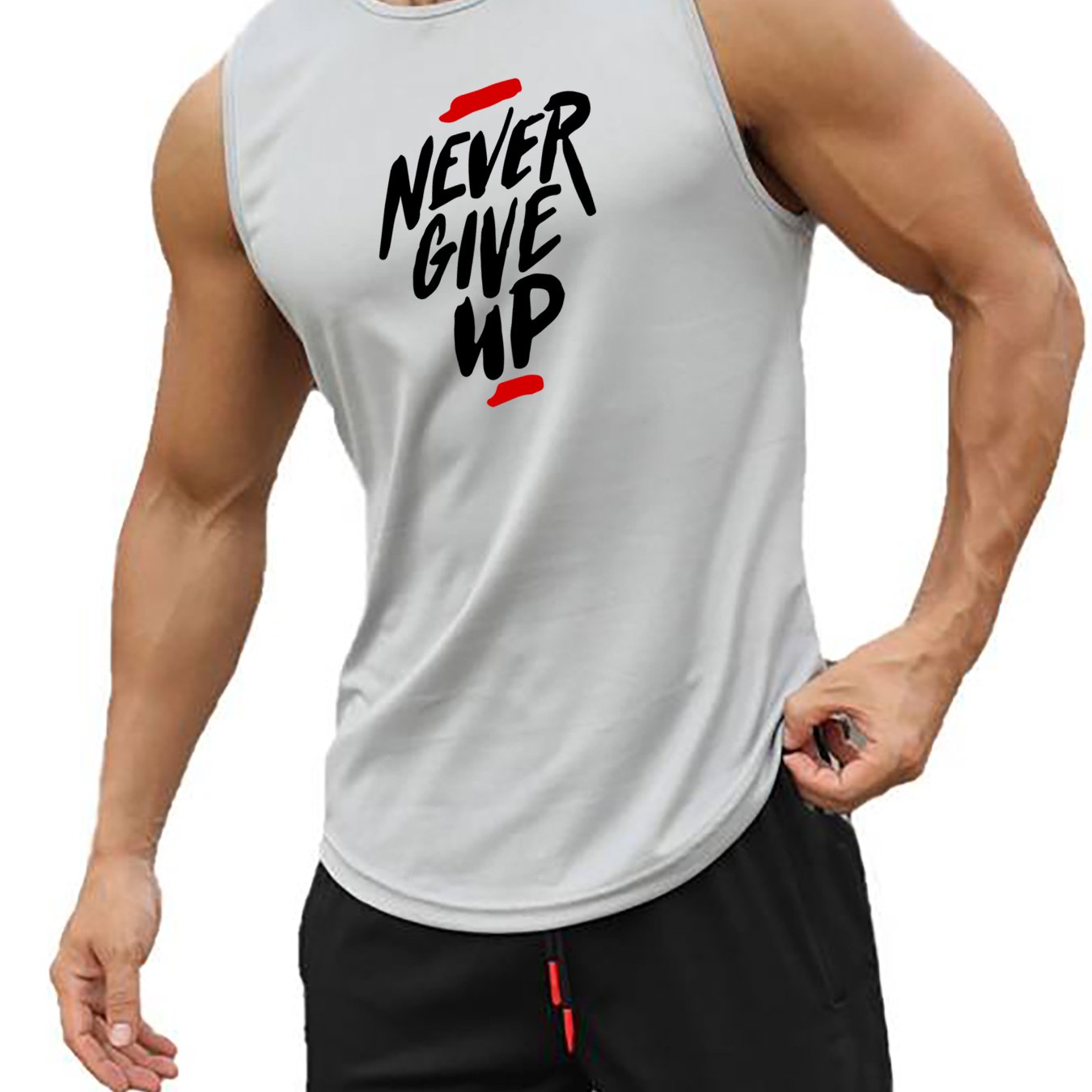 Never Give Up (2) Men's Christian Tank Top claimedbygoddesigns