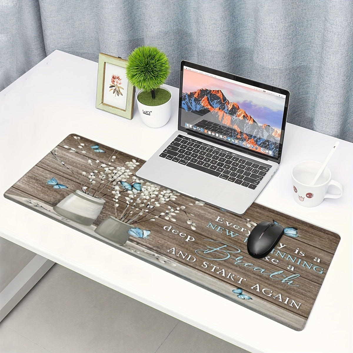 Every Days Is A New Beginning Christian Computer Keyboard Mouse Pad  31.5x11.8in claimedbygoddesigns