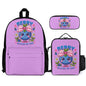 Berry Blessed Christian Backpack Set of 3 Bags (Shoulder Bag Lunch Bag & Pencil Pouch)