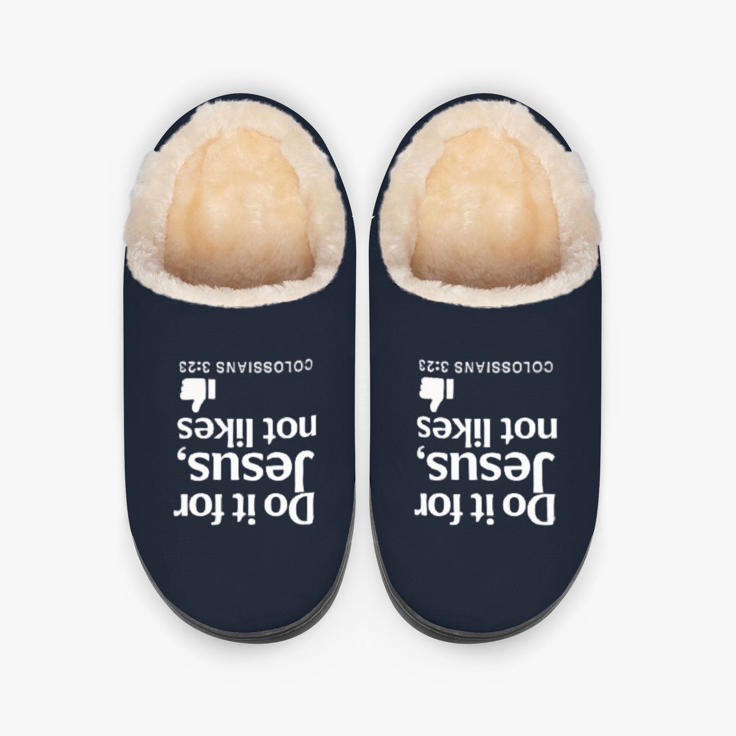 Do It For Him Christian Fluffy Bedroom Slippers - ClaimedbyGodDesigns