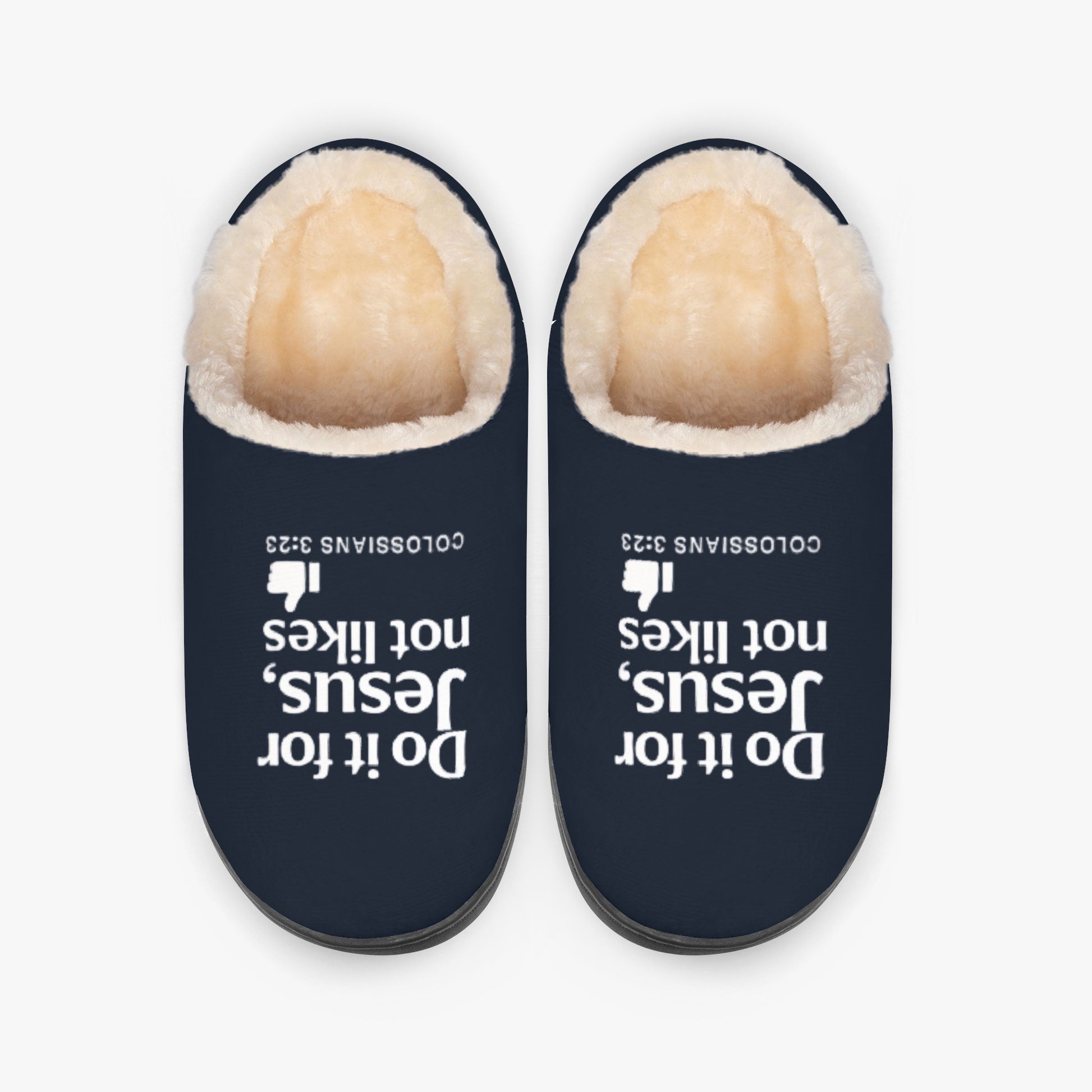 Do It For Him Christian Fluffy Bedroom Slippers - ClaimedbyGodDesigns