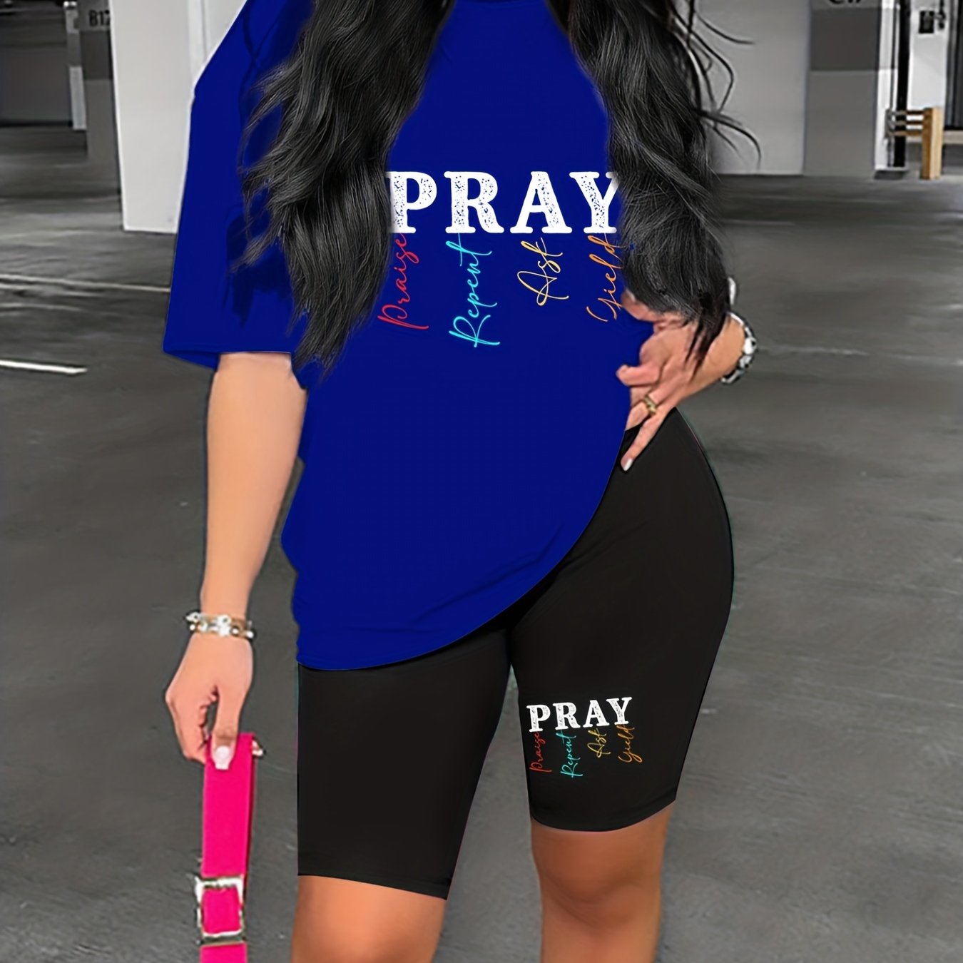 Pray: Praise Repeat Ask Yield Women's Christian Casual Outfit claimedbygoddesigns