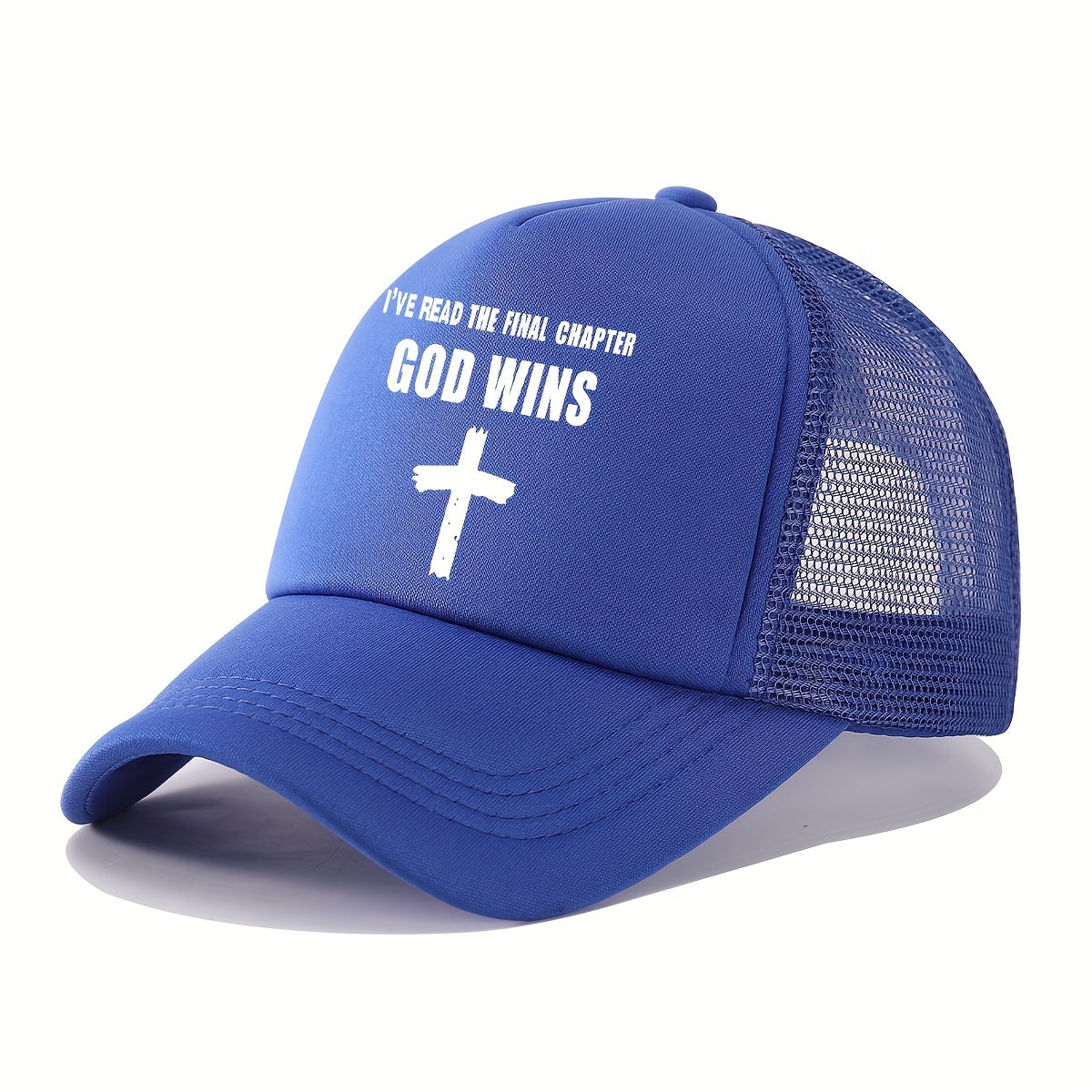 GOD WINS Christian Trucker Cap claimedbygoddesigns