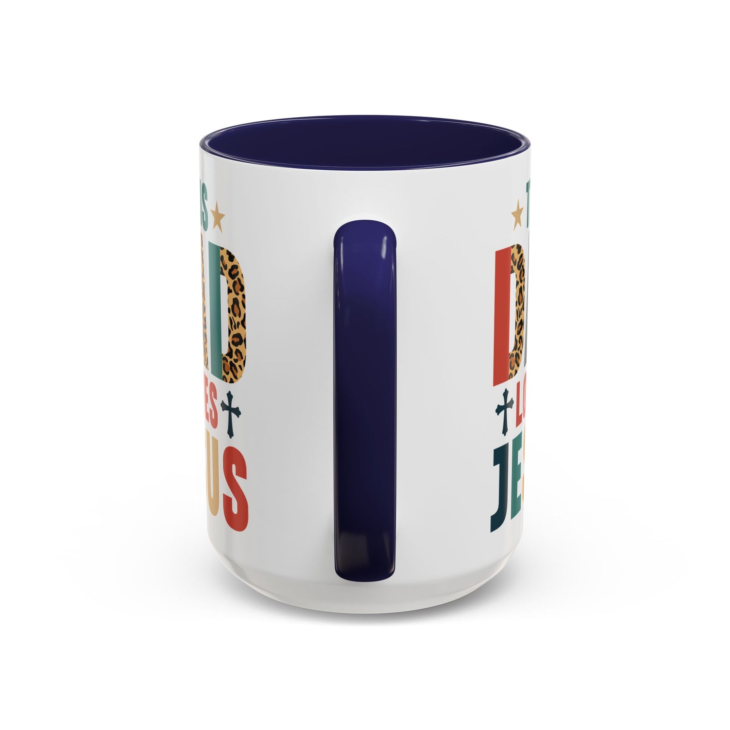 This Dad Loves Him Accent Coffee Mug - Perfect Gift for Father's Day and Christian Dads