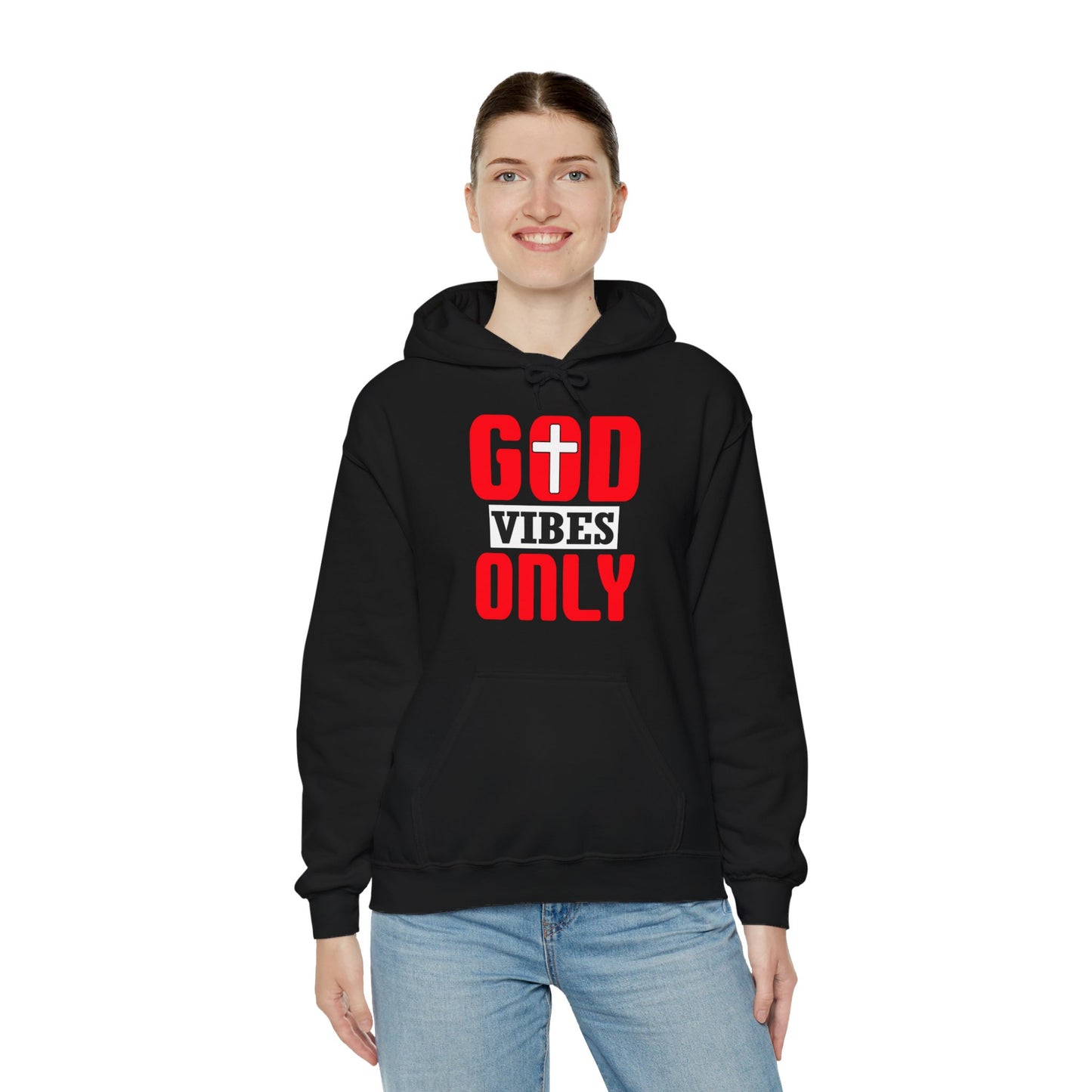 God Vibes Only Unisex Christian Hooded Pullover Sweatshirt