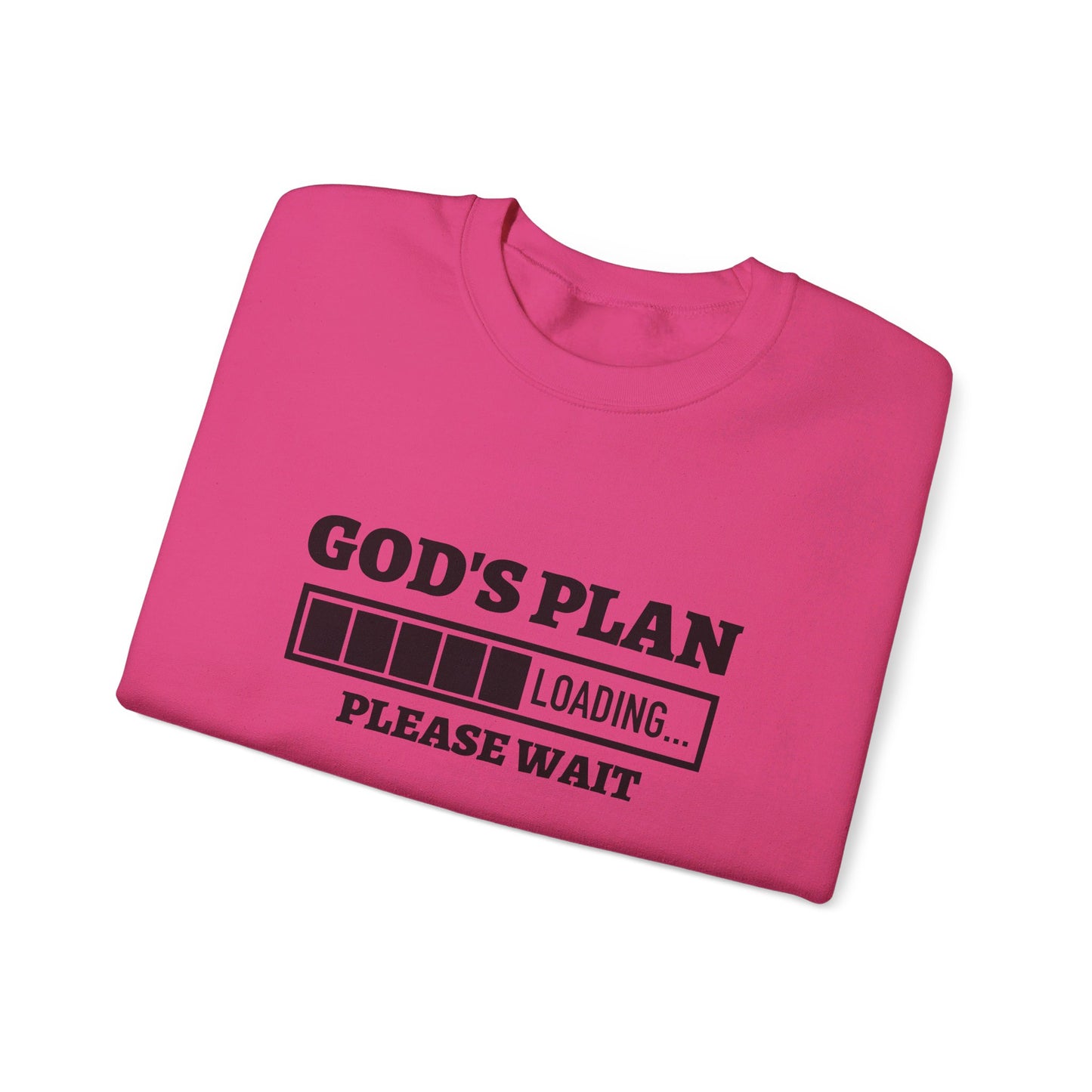 God's Plan Loading Unisex Heavy Blend™ Crewneck Christian Sweatshirt