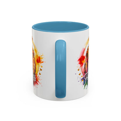 Fearless in Faith Lion Coffee Accent Mug - 11oz & 15oz Inspirational Drinkware