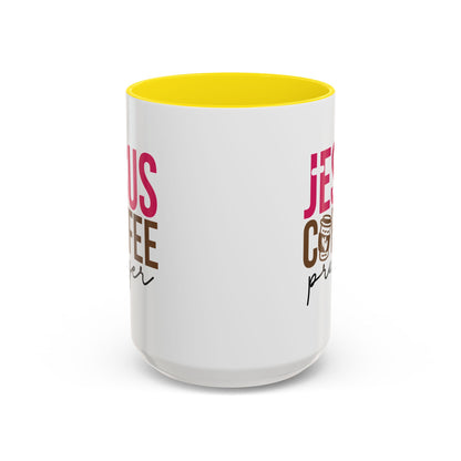 Faith-Inspired Coffee Prayer Accent Mug - Faith Inspired Gift for Coffee Lovers, Religious Drinkware, Inspirational Kitchen Decor