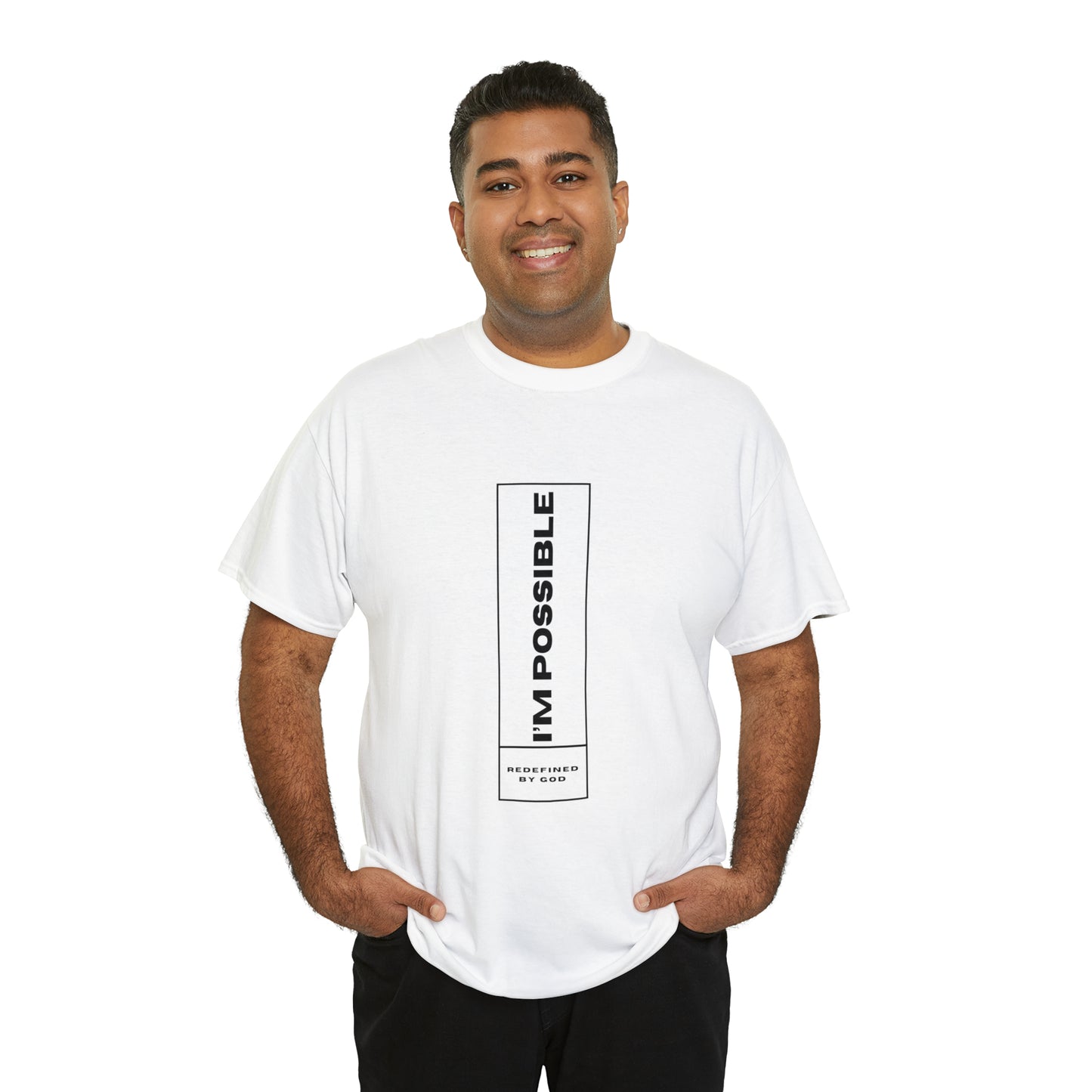 I'm Possible Redefined By God Unisex Heavy Cotton Tee Printify