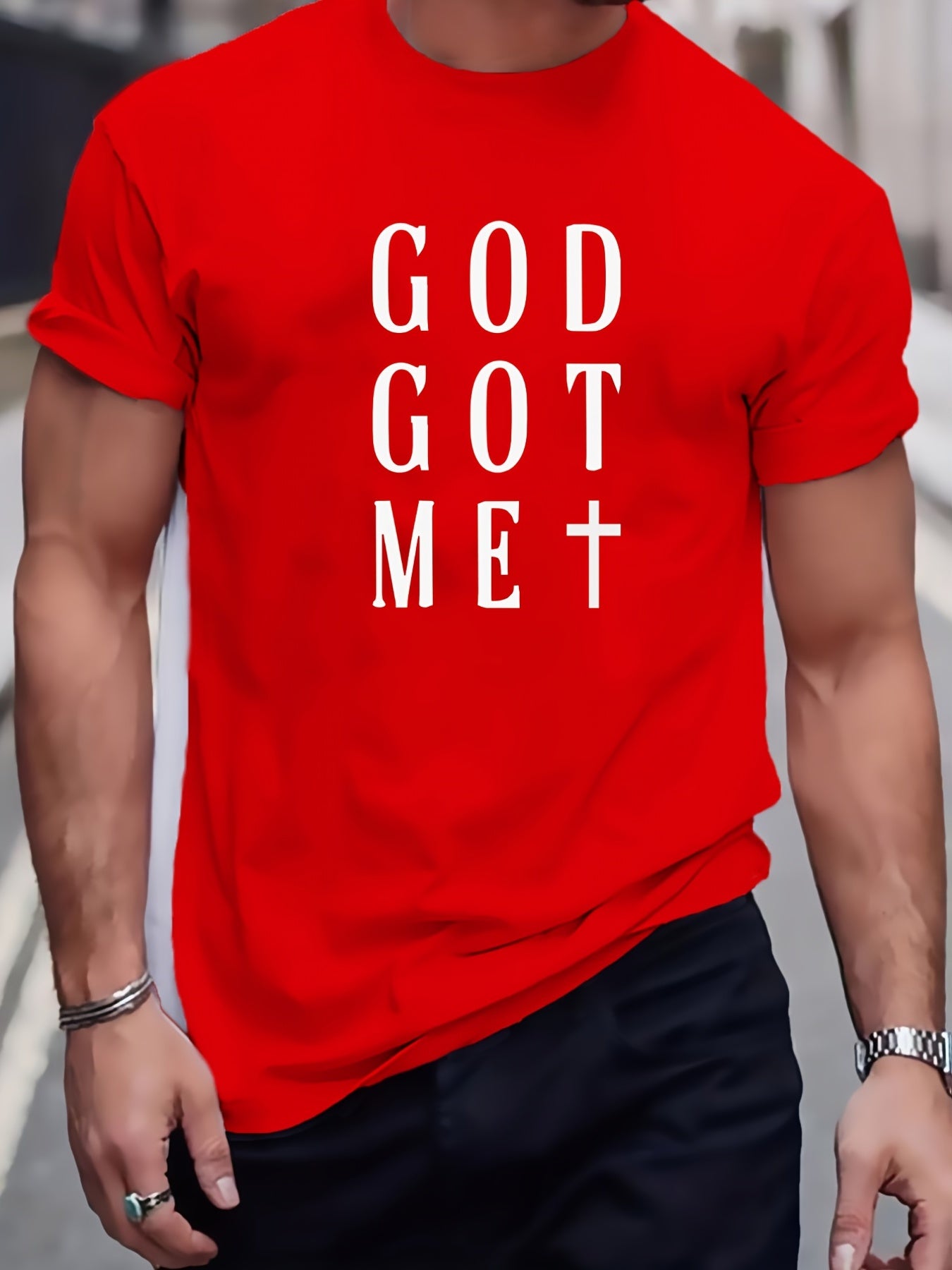 God Got Me Men's Christian T-shirt claimedbygoddesigns