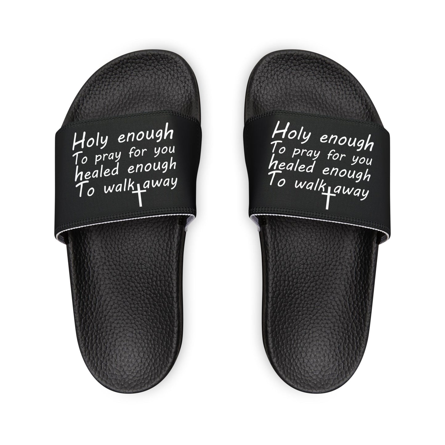 Motivational Men's Christian Removable-Strap Sandals - 'Holy Enough'