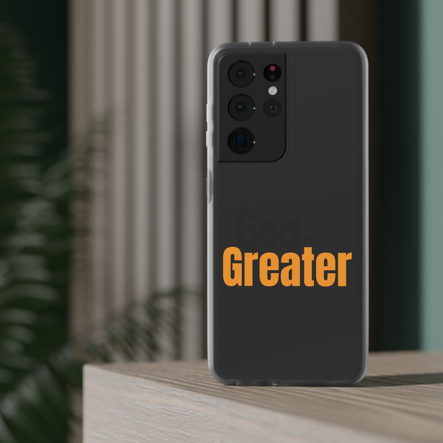 God Is Greater Christian Flexi Phone Case Printify