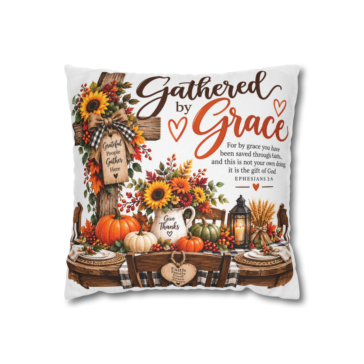 Gathered by Grace Farmhouse Fall Pillow