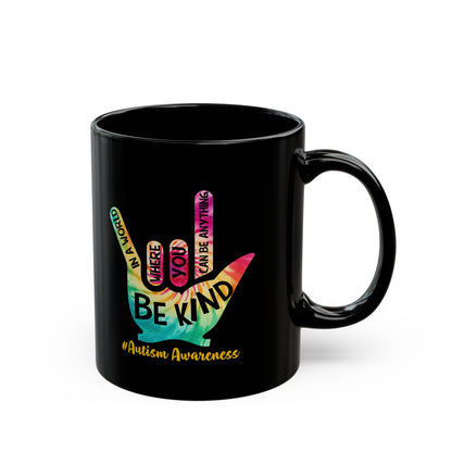 Inspirational Black Mug for Autism Awareness - 11oz & 15oz
