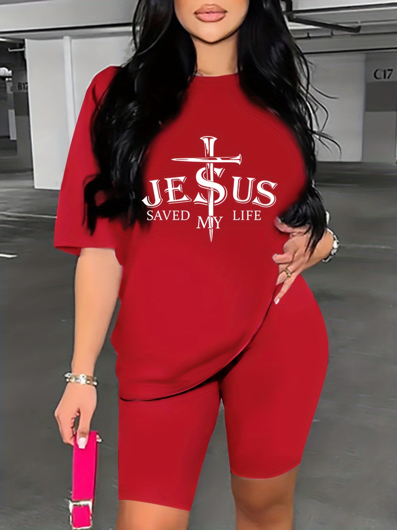 Jesus Saved My Life Women's Christian Casual Outfit claimedbygoddesigns