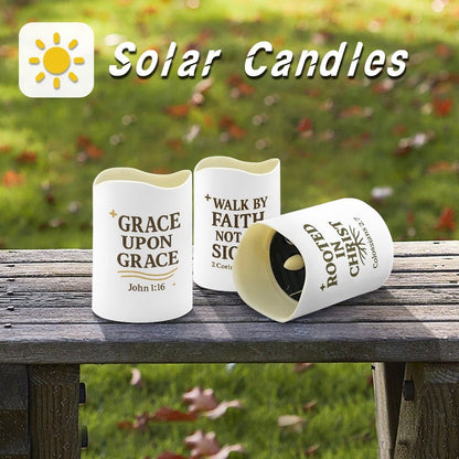 Faith & Encouragement Christian Solar Wave Candles Set of 6 - ClaimedbyGodDesigns