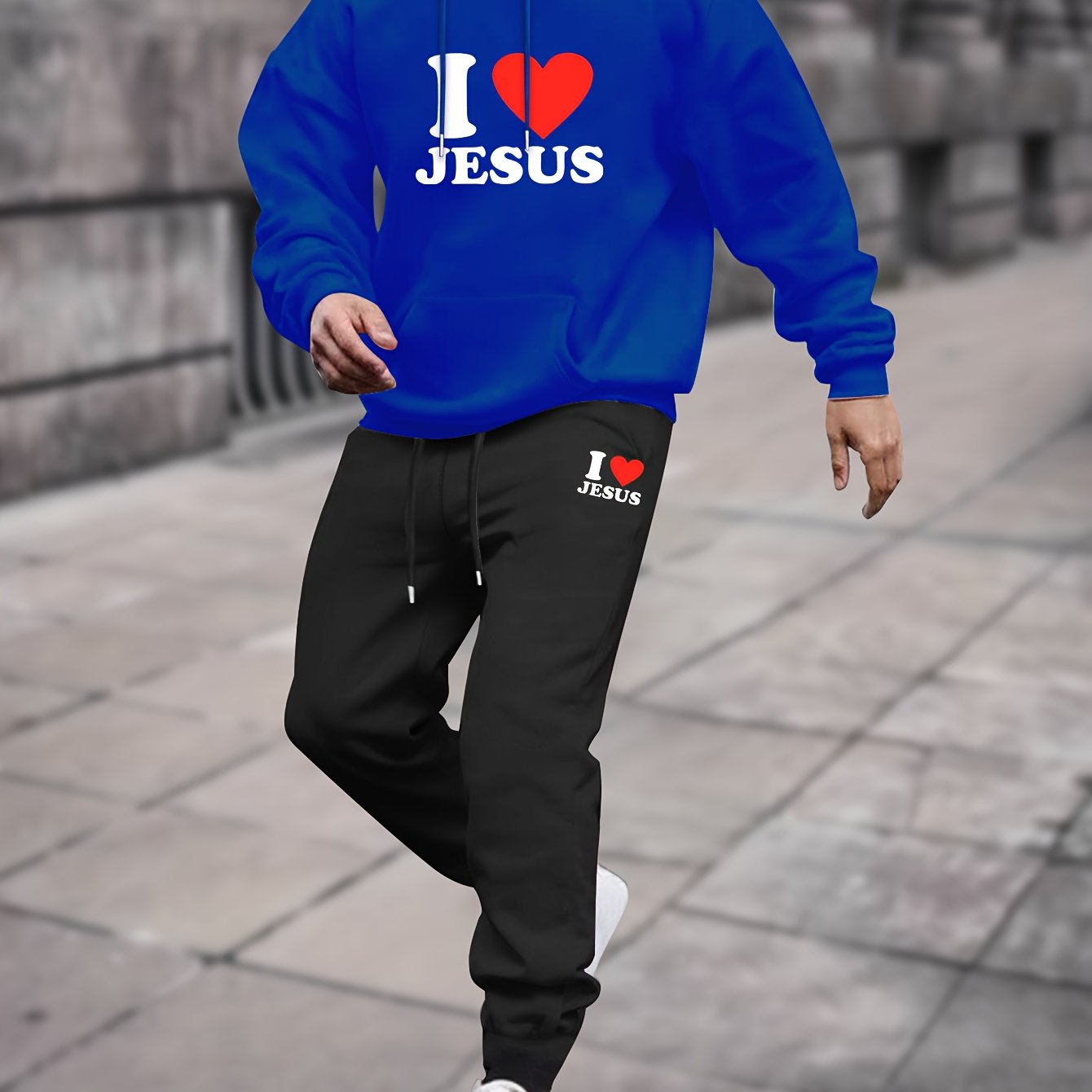 I Love Jesus Men's Christian Casual Outfit claimedbygoddesigns