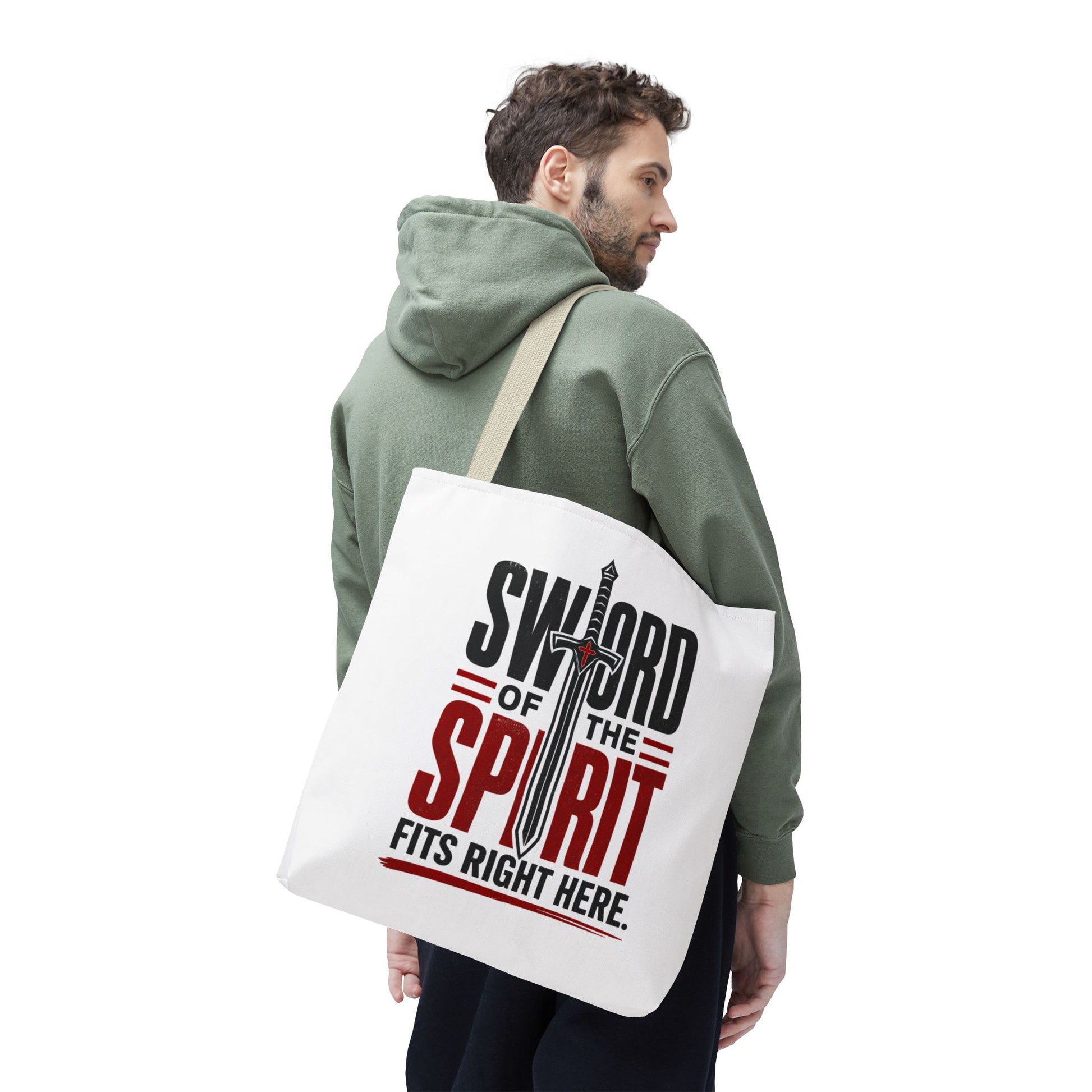Sword of the Spirit Tote Bag — Christian Faith Inspirational Canvas Tote - ClaimedbyGodDesigns