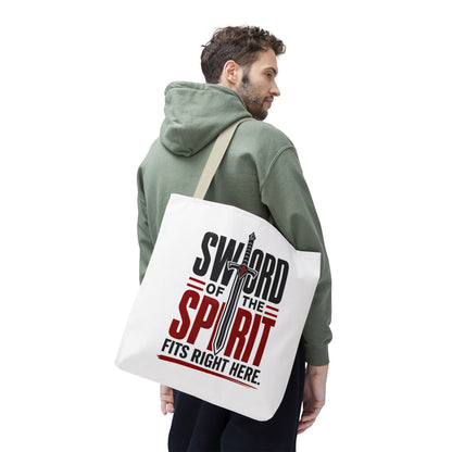 Sword of the Spirit Tote Bag — Christian Faith Inspirational Canvas Tote - ClaimedbyGodDesigns