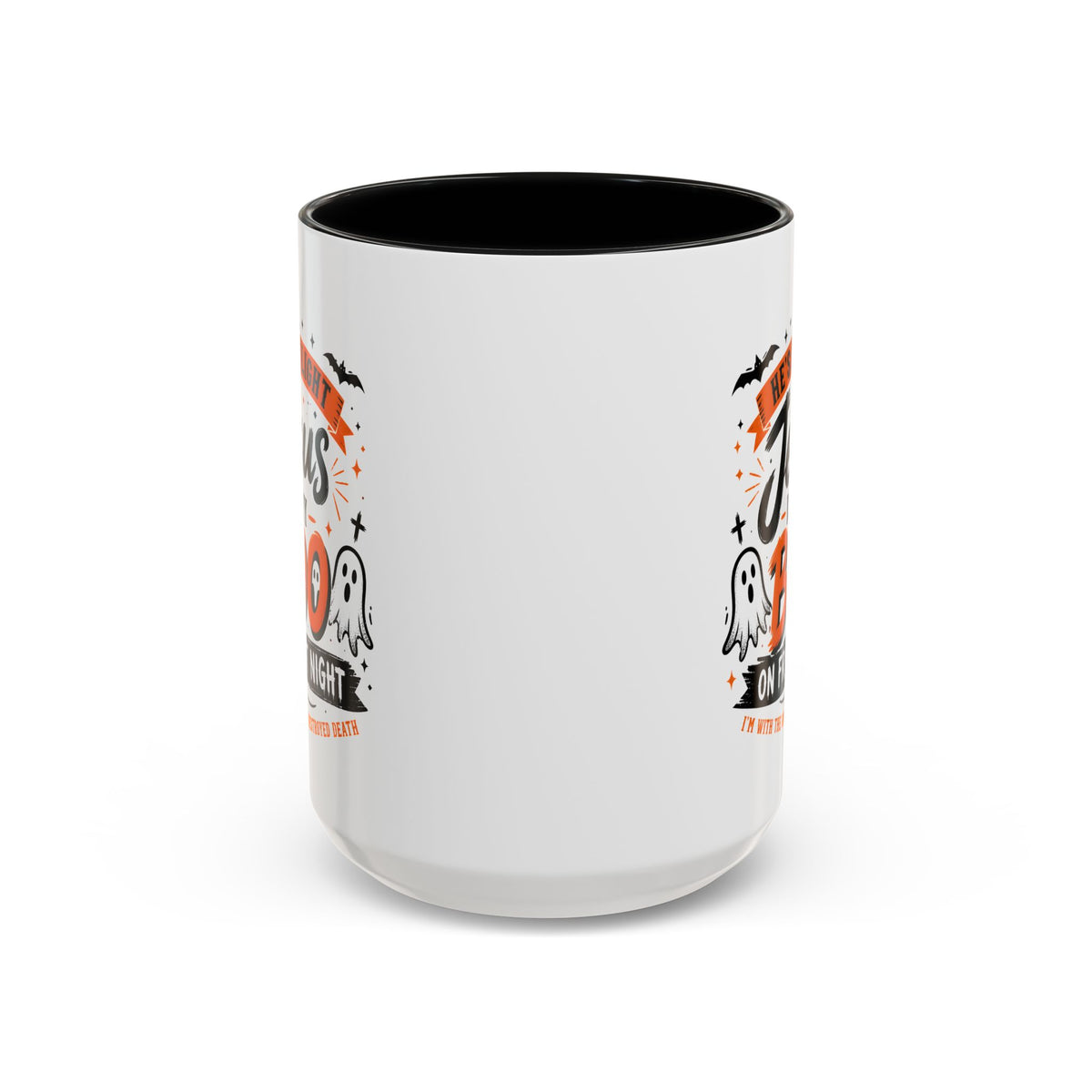 Christian Coffee Mug — "He's My Light, Jesus Is My Boo" Halloween Accent Mug