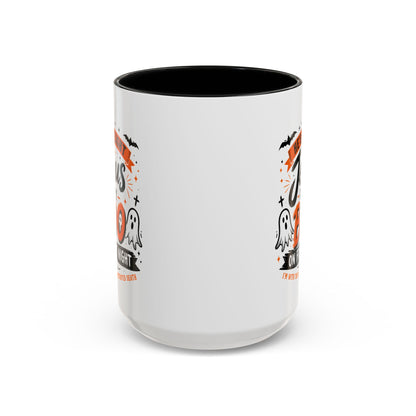 Christian Coffee Mug — "He's My Light, Jesus Is My Boo" Halloween Accent Mug