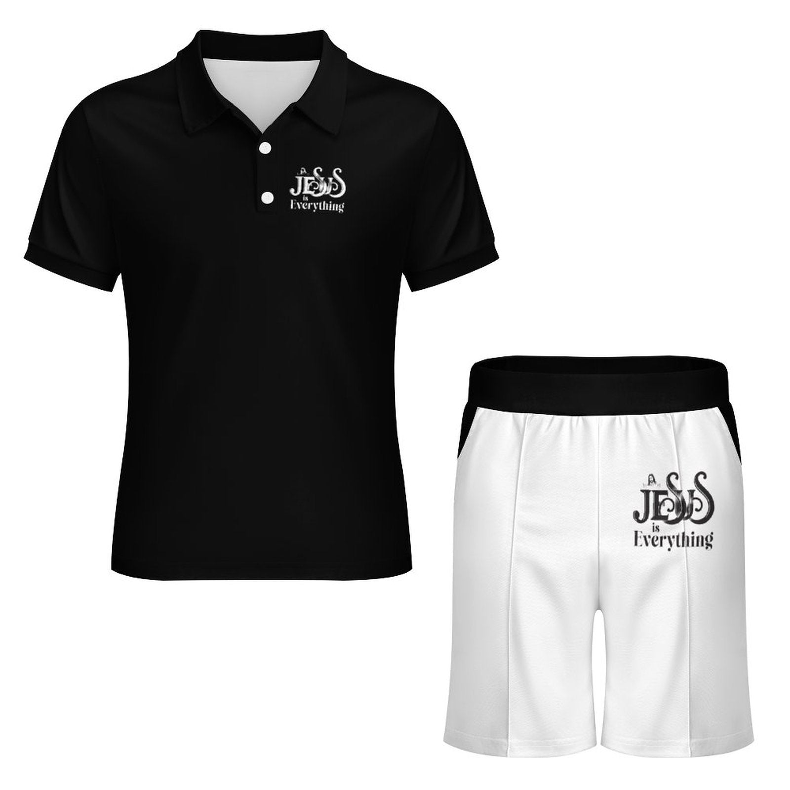 Jesus Is Everything Men's Christian Casual Outfit Polo Set SALE-Personal Design