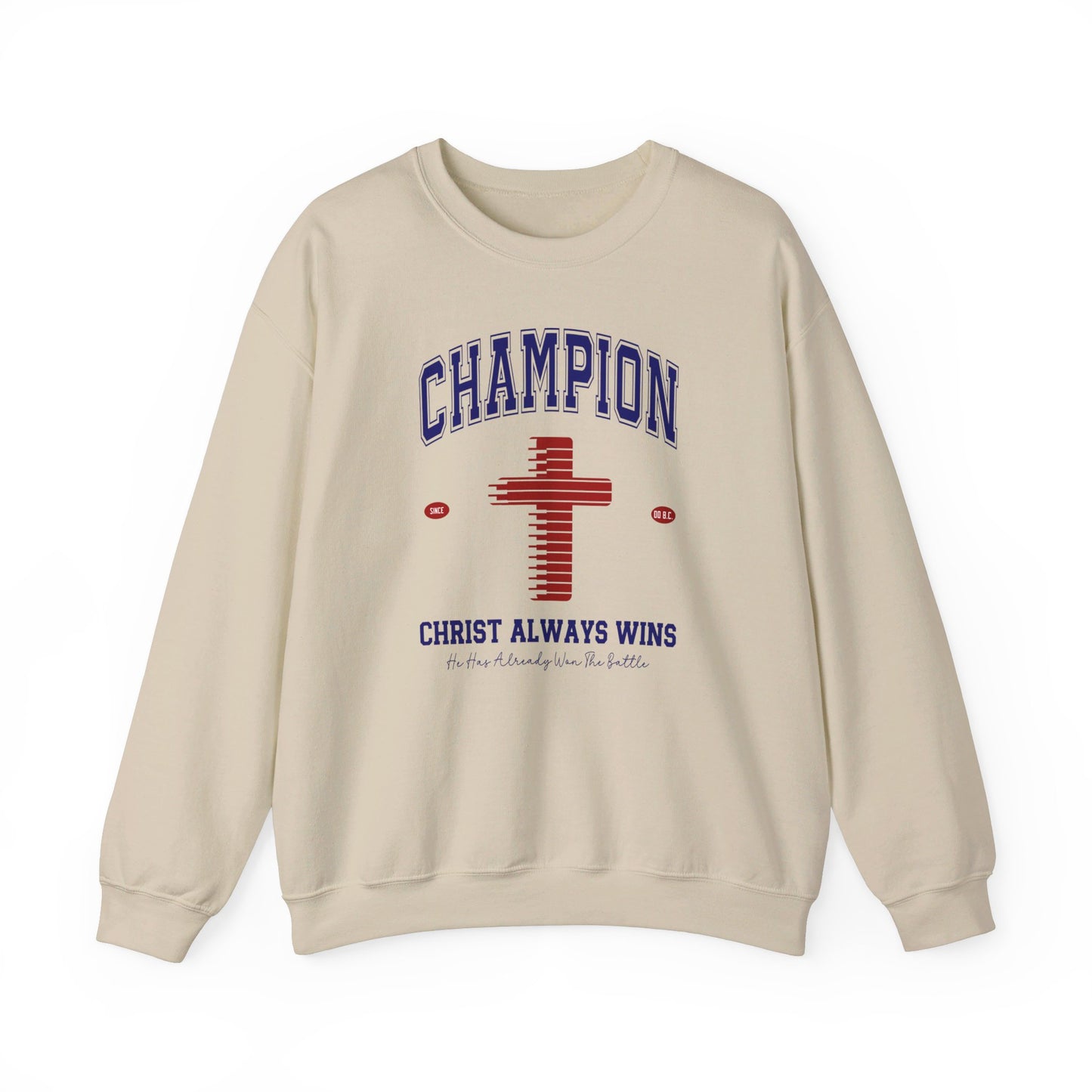 Champion Christ Always Wins Unisex Heavy Blend™ Crewneck Christian Sweatshirt