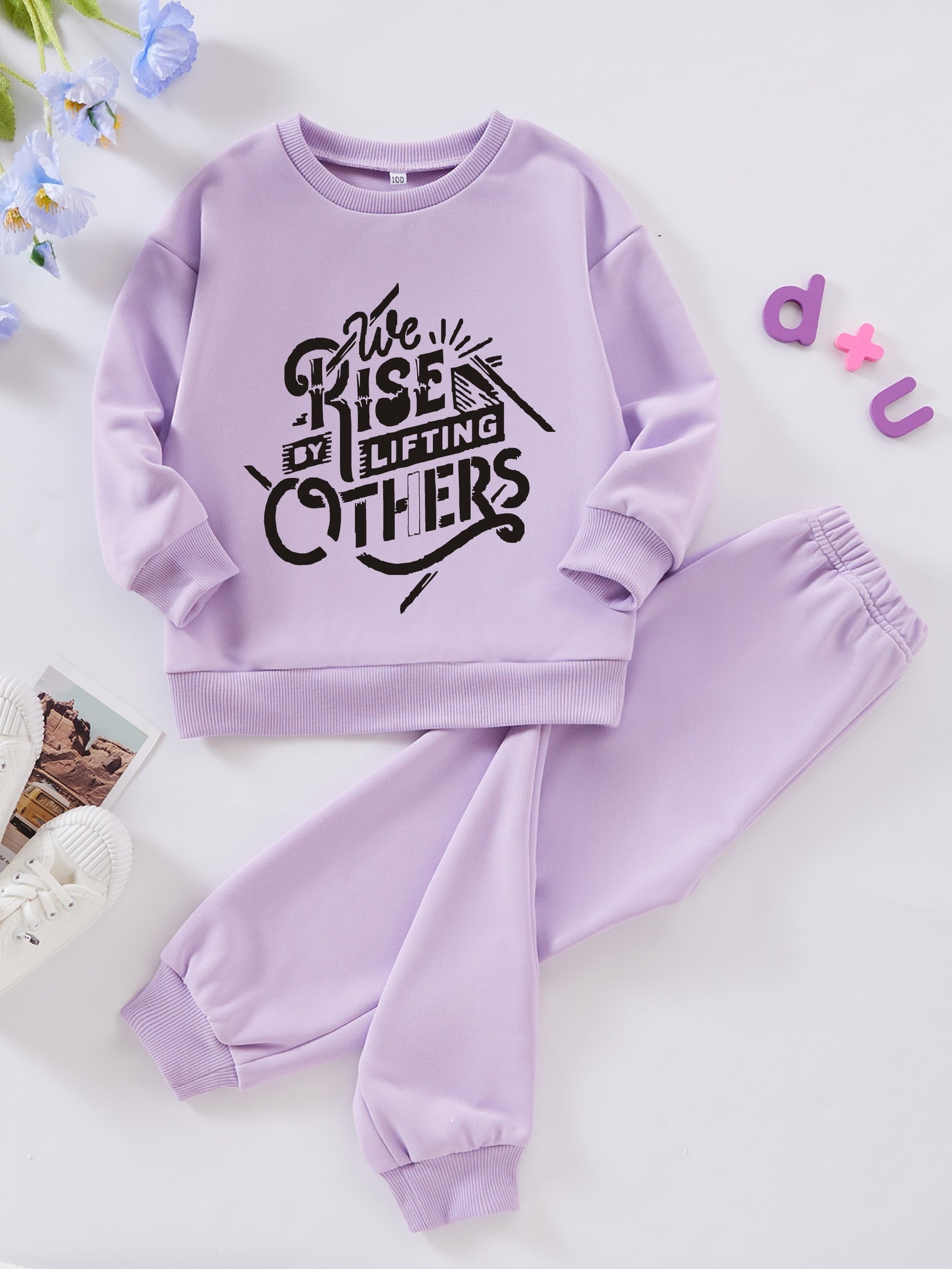 We Rise By Lifting Others Youth Christian Casual Outfit claimedbygoddesigns