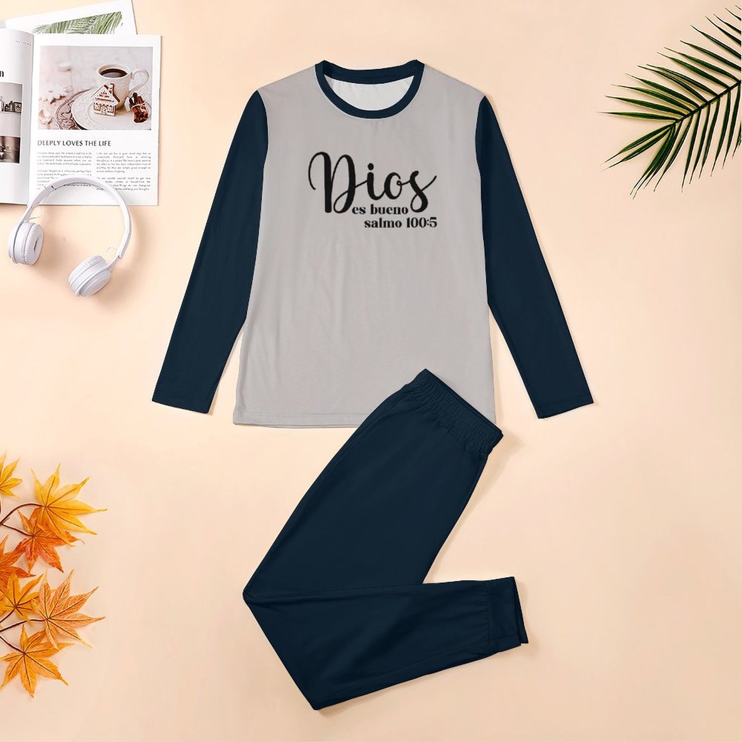 Dios Es Bueno Spanish Men's Christian Pajama Set