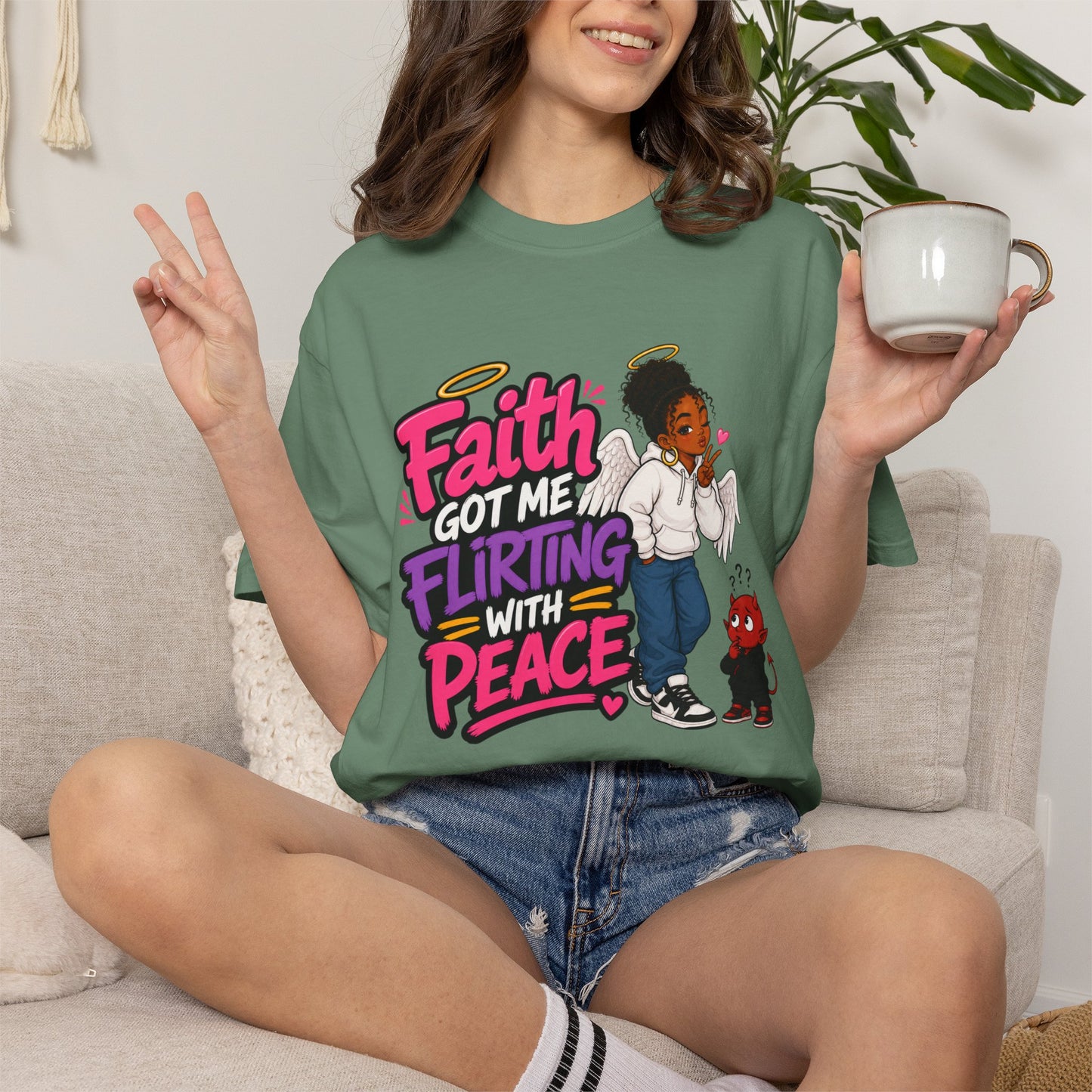 Faith Got Me Flirting With Peace T-Shirt